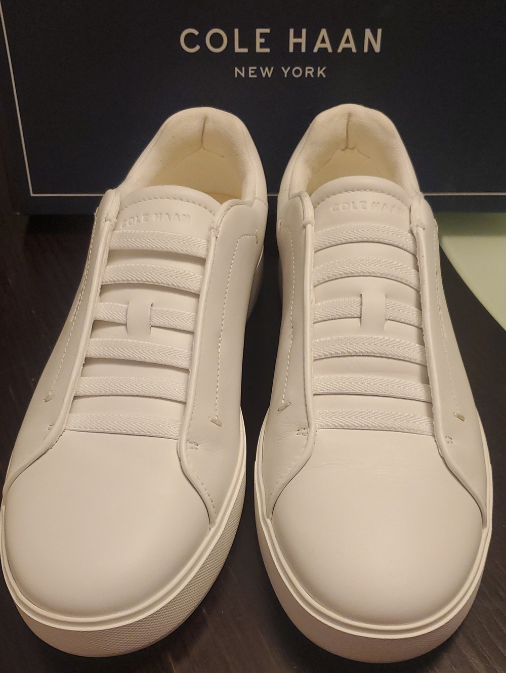 Cole Haan White Leather Women’s Slip-On Sneakers